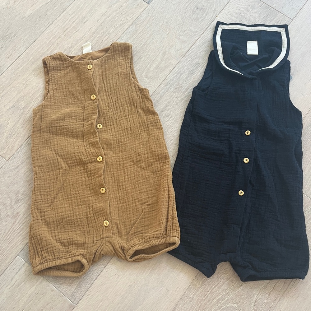 H&M Organic Cotton 12-18 Months Baby Romper Bundle